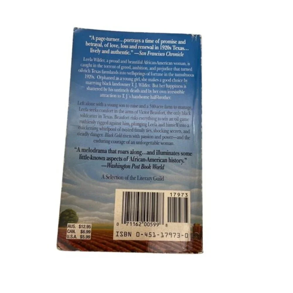 Black Gold By Anita Richmond Bunkley Paperback 1994 Novel‎